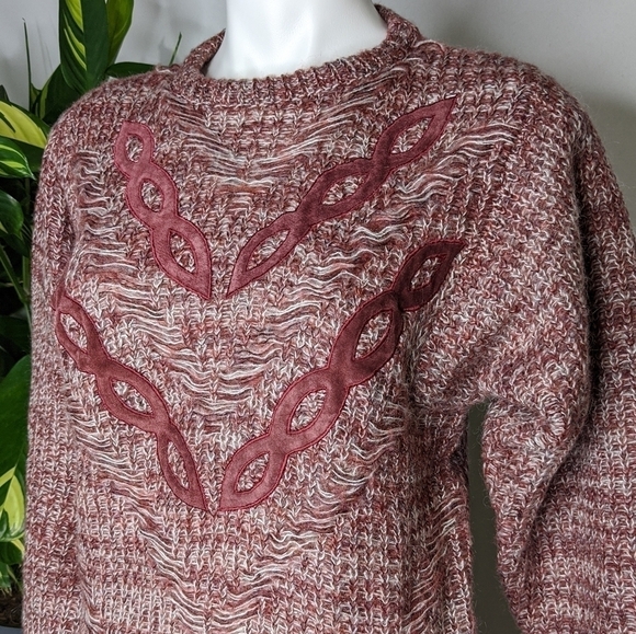 Vintage Marisa Christina maroon sweater size M - Picture 3 of 6
